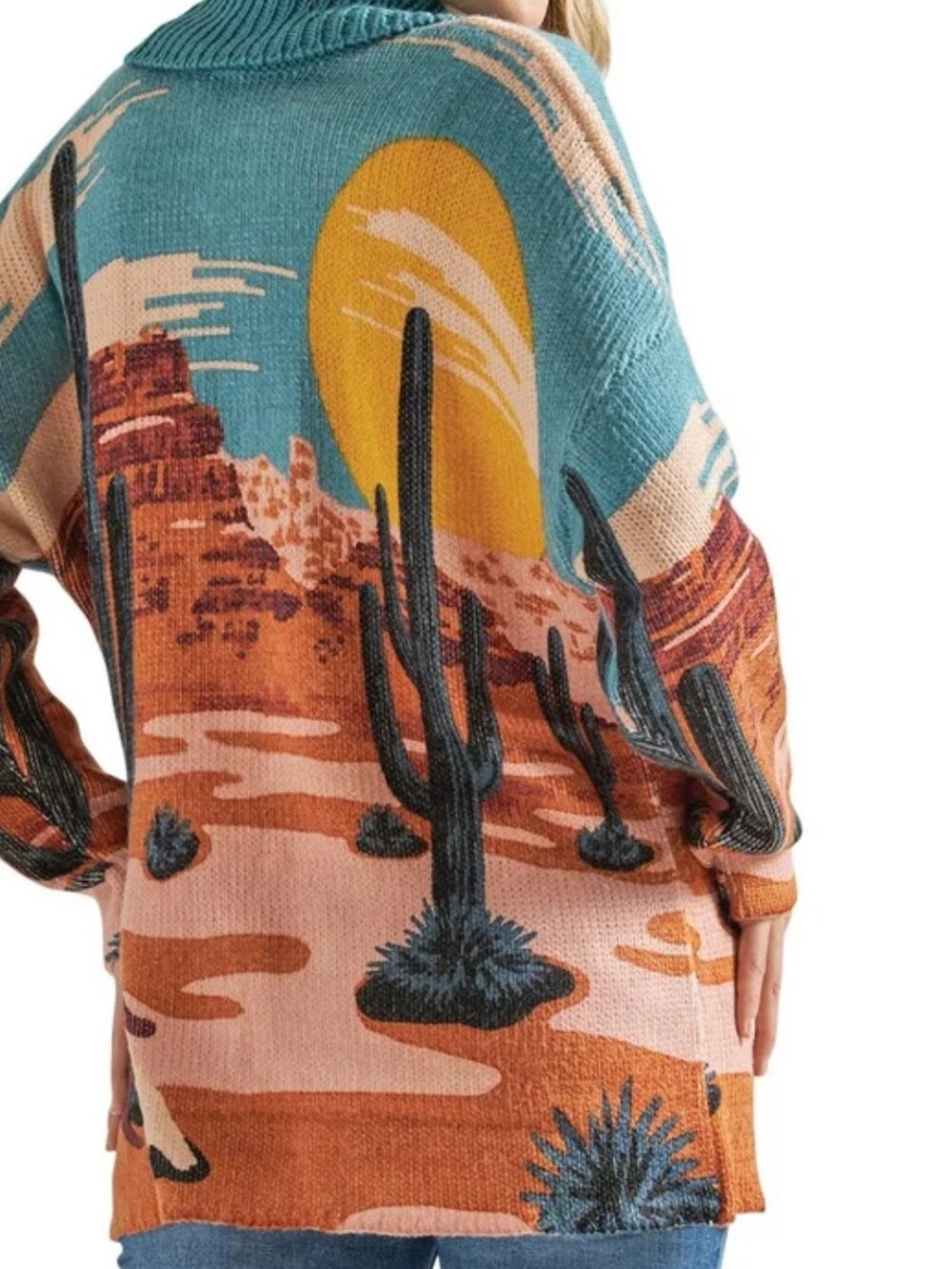 Wrangler Retro Desert Cardigan Southwest Western Chic, Boho - Picture 2 of 12